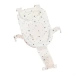 Porte bébé en tissu respirant pour nouveauné ajustable sécurisé style moderne avec motifs étoiles blanc bleu rose beige