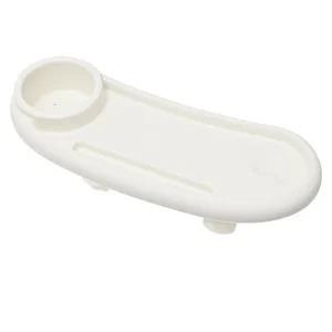 Portegobelet pour poussette en plastique blanc design moderne et sécurisé détachable pratique pour les sorties en voiture ou en promenade