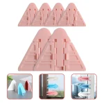 Cales de fenêtres et portes coulissantes lot de 6 pièces sécurité bébé ajustables design moderne rose bleu blanc antiaccident maintien d&rsquo;ouverture système de charnière empilement possible usage intérieur