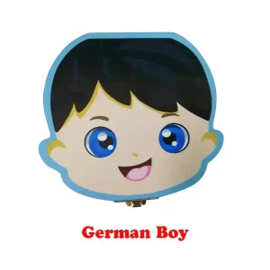 Organisateur en forme de visage pour enfants portemonnaie enfant style cartoon German Boy cadeau enfant garçon fille rangement petit format design éducatif