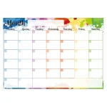 Calendrier mensuel planning artistique coloré organisation temps personnel professionnel étudiant minimaliste moderne design épuré.
