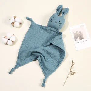 Doudou en Tissu Doux Lapin pour Bébé Accessoire de Réconfort Jouet pour Nourrisson Matériau en Coton ou Polyester Idéal pour le Sommeil