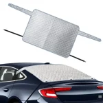 Couverture paresoleil coffre voiture protection rayons UV résistance chaleur excessive aluminium double couche fixation magnétique facile installation