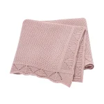 Couverture tricot bébé 100x80cm douce et sécuritaire idéale pour nouveauné lange bassinette poussette canapé literie