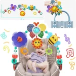Berceau bébé Mobile suspendu interactif arcenciel pince pliable tournesol jouet éveil 024m cadeau fille garçon