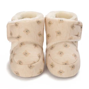 Bottes bébé en tissu doux antidérapantes motif ours souriant hiver 01 ans confort style mignon antiglisse Velcro faux peluche facile à enfiler qualité supérieure bébé fille garçon Bottes bébé en tissu doux antidérapantes motif ours souriant hiver 01 ans confort style mignon antiglisse Velcro faux peluche facile à enfiler qualité supérieure bébé fille garçon