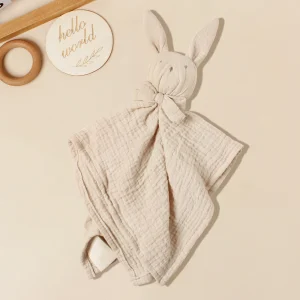 Doudou bébé en mousseline de coton lapin peluche peluchon doux pour enfant compagnon de confort et de jeu design mignon et apaisant