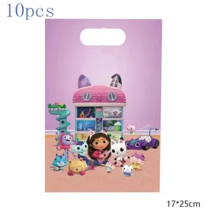 Sac cadeau thème maison Gabby, 10/30 pièces, décorations de fête d&rsquo;anniversaire, poignée de faveur pour filles, bonbons, biscuits, fournitures de réception-cadeau pour bébé – Gift Bag
