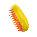 Brosse à cheveux démêlante design moderne ergonomique picots en plastique haute qualité couleur jaune vif idéale pour adultes et enfants