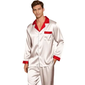 Pyjamas assortis en polyester pour la famille ensembles de pyjamas confortables tenues parentenfant costumes en satin pour thème de noël grande taille