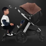 Adaptateur pédale poussette 2 en 1 universel support 25kg siège détachable planche pied pratique bébé 37 ans
