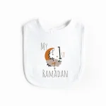 Bavoir bébé Ramadan cadeau islamique fille premier Eid tissu doux design festif usage quotidien coton confortable fête religieuse