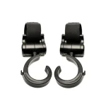 Accessoires universels pour poussette bébé crochets 360° rotation cintre sac à langer matériel d&rsquo;activité bébé  noir