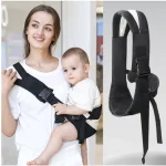 Ceinture de transport universelle bébé épaule simple écharpe portebébé respirante conception ergonomique mains libres quatre saisons  Noir