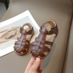 Sandales d&rsquo;été bébés garçons filles chaussures plage premiers marcheurs sandales sport bout fermé antiglissante ventilation confort style rétro 100% sécurité faible maintenance