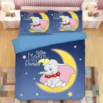 Ensemble literie Dumbo couette taie oreiller enfant chambre decoration lit cadeau simple moderne polyester coton design graphique