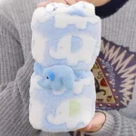 Coussin peluche éléphant bébé oreiller doux décoration chambre enfant accessoire intérieur peluche animal literie enfant style moderne