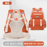 Sac à dos scolaire imperméable pour enfant Pikbear orange vif bandes réfléchissantes ajustables compartiments multiples enfants 612 ans durable moderne