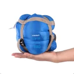 Sac de couchage LIXADA camping outdoor compact portable randonnée en nylon bleu vif