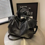Sac à bandoulière en cuir PU Moods Boutique grand cabas pour femme style vintage grande capacité sac à langer facile d&rsquo;entretien