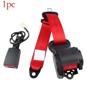 Ceinture de sécurité automobile 3 points nylon résistant mécanisme rétractable couleur rouge vif sécurité maximale usage quotidien design simple et fonctionnel Ceinture de sécurité automobile 3 points nylon résistant mécanisme rétractable couleur rouge vif sécurité maximale usage quotidien design simple et fonctionnel