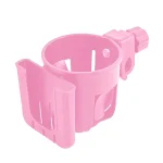 Portegobelet multifonctionnel poussette bébé support téléphone 360° plastique rose accessoire sécurisé usage quotidien