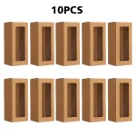 Boîtes en carton avec fenêtre transparente 10 pièces rangement et organisation pour bébé mariage anniversaire cadeaux blanc et brun minimalistes et durables