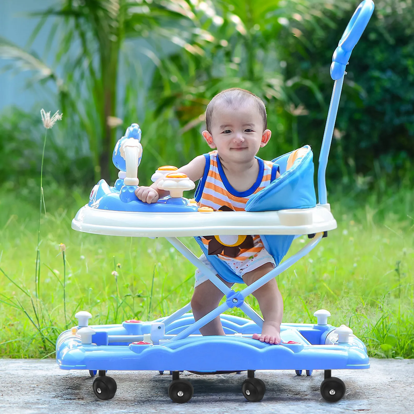 4 Pièces Roues de Remplacement pour Marcheur Bébé Poussette Pivotantes en Plastique Durable Accessoires de Sécurité Haute Qualité