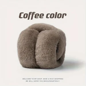Cache-oreilles d&rsquo;hiver pliables et réglables pour femmes, couvre-oreilles à la mode pour l&rsquo;hiver, Protection contre le froid en plein air, oreillettes pliantes – Coffee Color