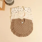 Bavoirs bébé à fronces en tissu gaze 3 pièces antitaches doux confortable design moderne cadeau naissance