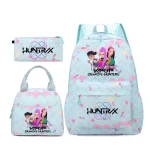 Ensemble sac à dos 3 pièces KPop Demon Hunters adolescents sacs école voyage trousse filles garçons style KPop