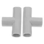 Connecteurs en plastique pour playpen raccords de tuyaux en T sécurité bébé joints en PVC usage intérieur et extérieur installation facile 2 pièces