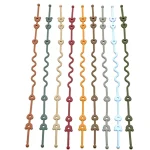 Ensemble clips décoratifs en plastique forme ondulée 9 couleurs variées usage domestique et créatif maintien sûr et pratique style moderne