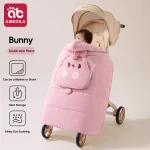 AIBEDILA Couvercle de poussette réversible doux et chaud double couche polaire antivent pour bébé 03 ans rose pâle et blanc confortable et polyvalent