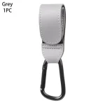 Porteclés carabiner multiusages résistant design moderne compatible poussette accessoire bébé gris élégant portable