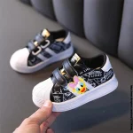 Baskets Mickey Minnie bébés garçons filles chaussures souples premiers pas printemps été 16 ans blanches antidérapantes respirantes
