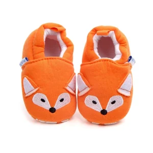 Chaussures d&rsquo;hiver pour bébé chaussons Cartoon Fox doux antidérapants intérieur chaud 13 ans