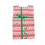 Fête de Noël Accessoire Emballage Cadeau Enfants Adultes Fête Vacances Ruban Satin Vert Motifs Festifs Cadeau Idée Pratique