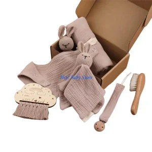 Ensemble bébé 7 pièces Douceur naturelle Éveil et confort Accessoires bébé en coton Bio Friendly Sécurité Premium