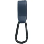 Porteclés cuir synthétique clip métal mousqueton aluminium couleur bleu marine clip organizer pratique élégant