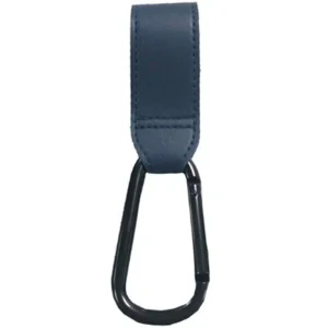 Porteclés cuir synthétique clip métal mousqueton aluminium couleur bleu marine clip organizer pratique élégant