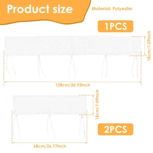 Protection de lit en polyester panneaux antichocs pour bébé 安全 blanc