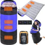 Sac de couchage chauffant USB portable pour adulte camping randonnée 4 saisons confort optimal sans batterie externe style moderne qualité supérieure