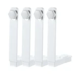 Ensemble de supports vêtements suspendus 4 pièces pince ABS design moderne mécanisme hexagonal base plate blanc gris organisation vestiaire pratique économie espace