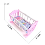 Berceau de lit miniature pour poupées 810 cm accessoires mignons pour maison de poupée jouet cadeau éducatif pour enfants 3 ans et plus