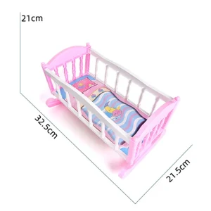 Berceau de lit miniature pour poupées 810 cm accessoires mignons pour maison de poupée jouet cadeau éducatif pour enfants 3 ans et plus Berceau de lit miniature pour poupées 810 cm accessoires mignons pour maison de poupée jouet cadeau éducatif pour enfants 3 ans et plus