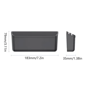 Organisateur de voiture en ABS noir pour bébé rangement latéral haute qualité design épuré 183x79x35mm Organisateur de voiture en ABS noir pour bébé rangement latéral haute qualité design épuré 183x79x35mm