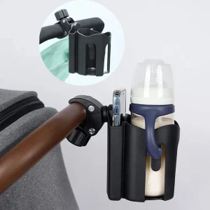 Portebouteille universel pour poussette bébé téléphone et bicyclette électrique plastique robuste design moderne noir drainage intégré Portebouteille universel pour poussette bébé téléphone et bicyclette électrique plastique robuste design moderne noir drainage intégré