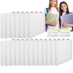 Organisateur transparent pour scrapbooking protecteurs de documents 12×12 onglets adhésifs rangement papier scrapbooking polypropylène durable étiquettes incluses usage multicolore