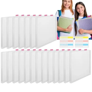 Organisateur transparent pour scrapbooking protecteurs de documents 12×12 onglets adhésifs rangement papier scrapbooking polypropylène durable étiquettes incluses usage multicolore